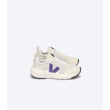 Dětské Obuv Veja CANARY ELASTIC LACE Beige/Purple | CZ 769BEX